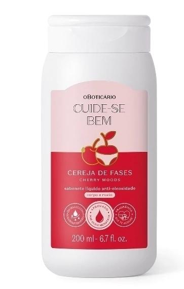 Sabonete Líquido Anti-Oleosidade Corpo E Rosto Cuide-se Bem Cereja De Fases 200ml
