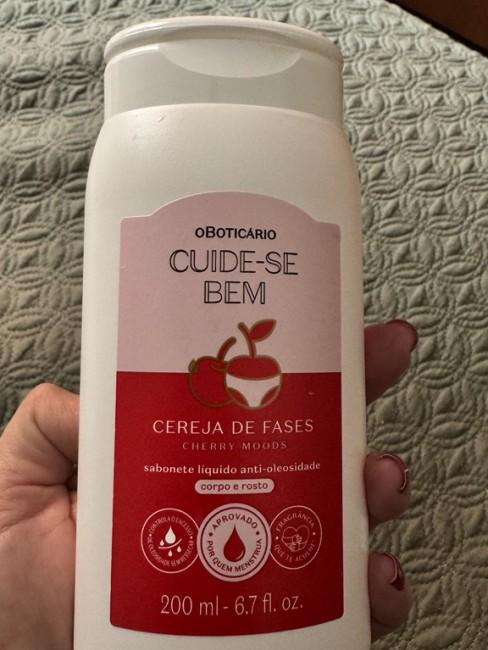 Sabonete Líquido Anti-Oleosidade Corpo E Rosto Cuide-se Bem Cereja De Fases 200ml 2