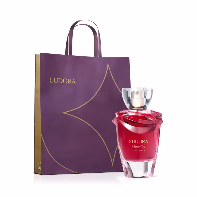 Combo Magnific Rouge Camélia: Desodorante Colônia 75ml + Sacola Eudora