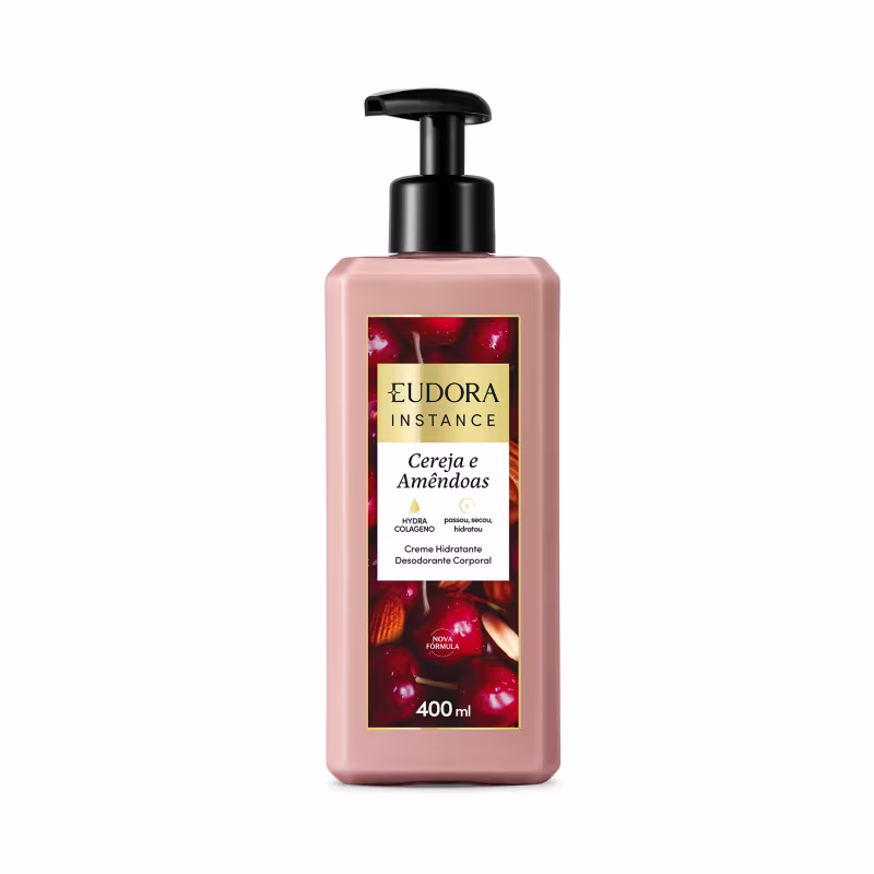 Creme Hidratante Desodorante Corporal Instance Cereja e Amêndoas 400ml 2