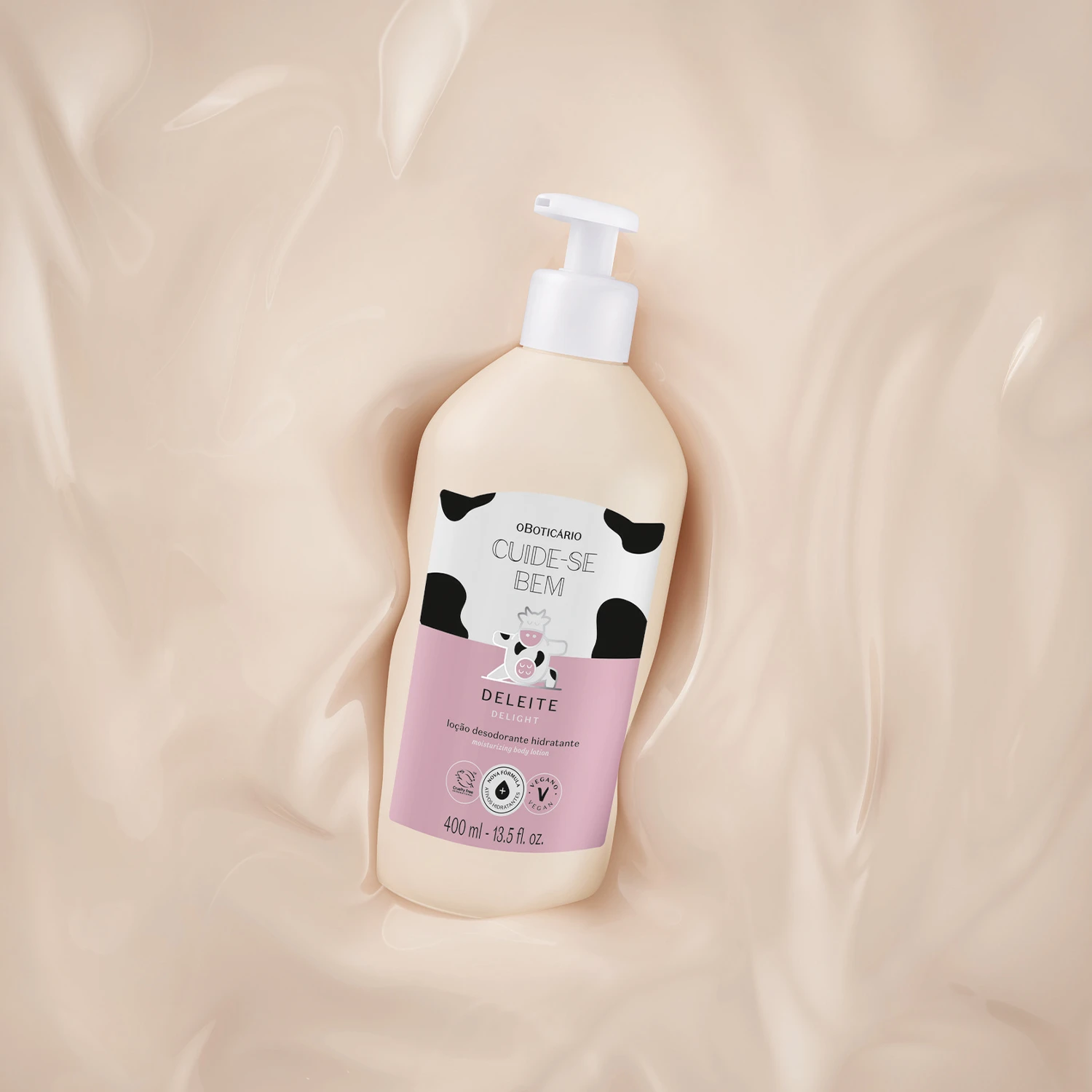Loção Desodorante Hidratante Corporal Cuide-Se Bem Deleite 400Ml 3