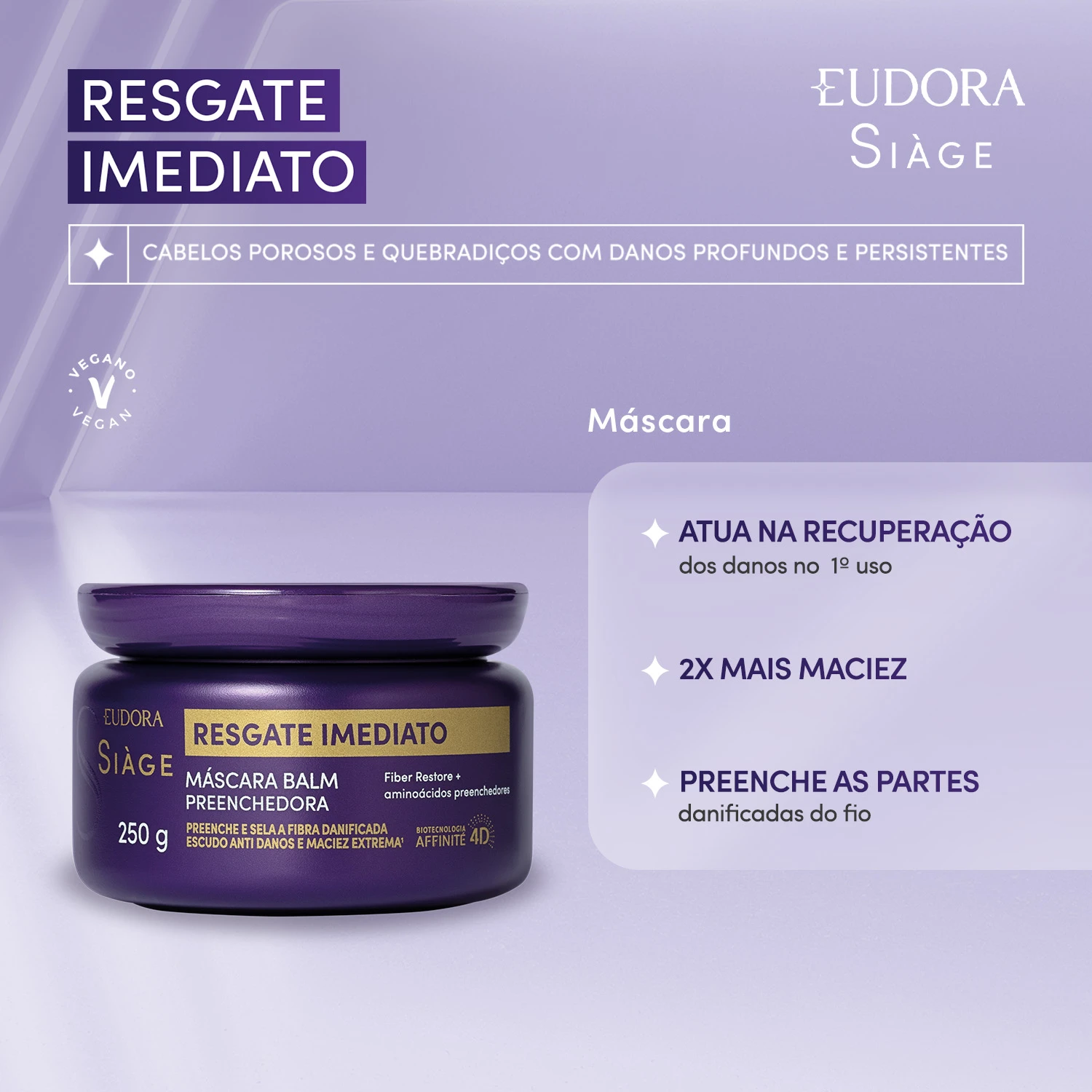 Máscara Balm Preenchedora Siàge Resgate Imediato 250G 2