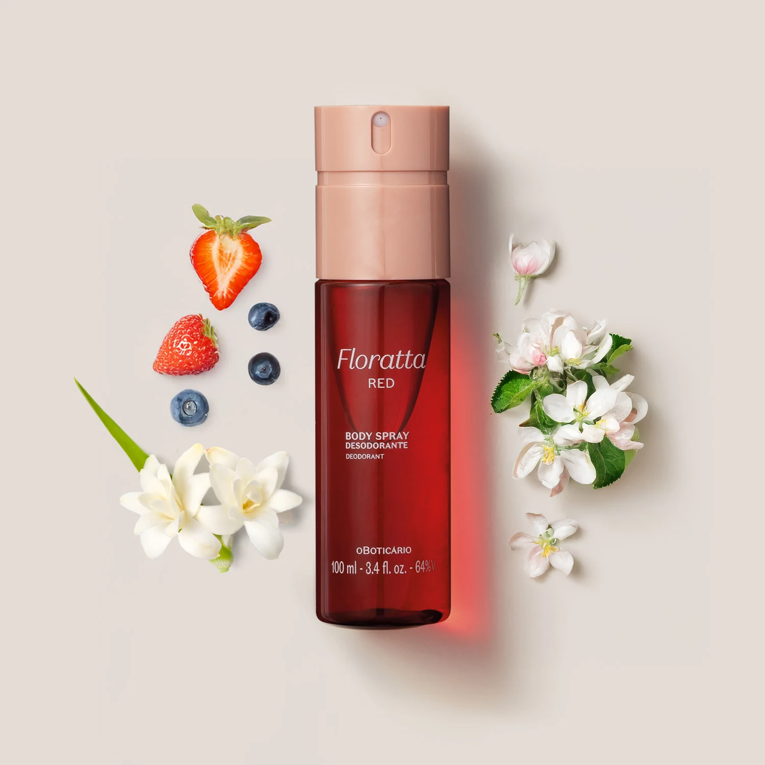 Body Spray Desodorante Floratta Red 100Ml 3