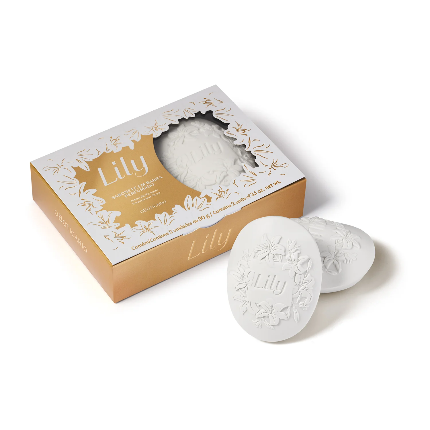 Sabonete Em Barra Perfumado Lily 2X90G 3