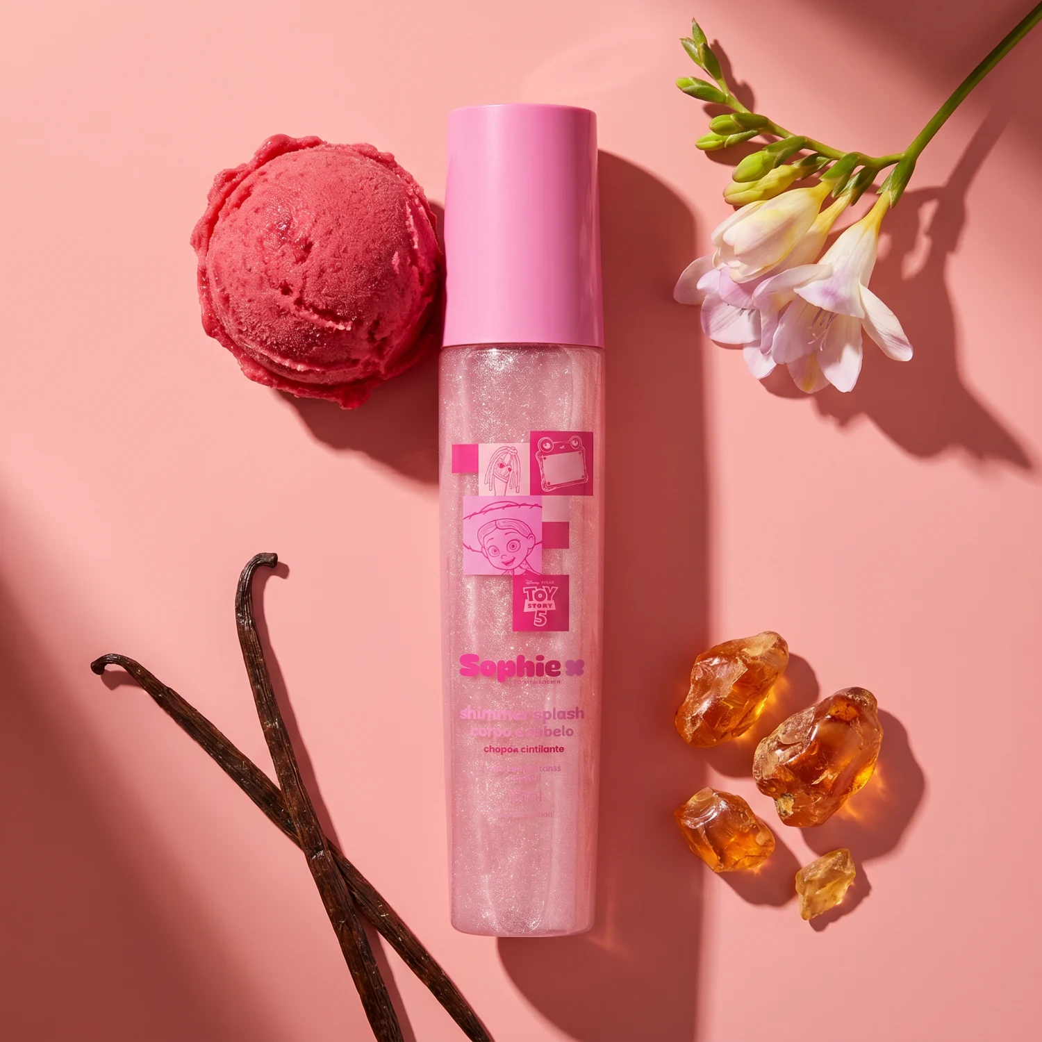 Shimmer Splash Corpo E Cabelo Sophie Toy Story 5 Chapéu Cintilante 110Ml 2