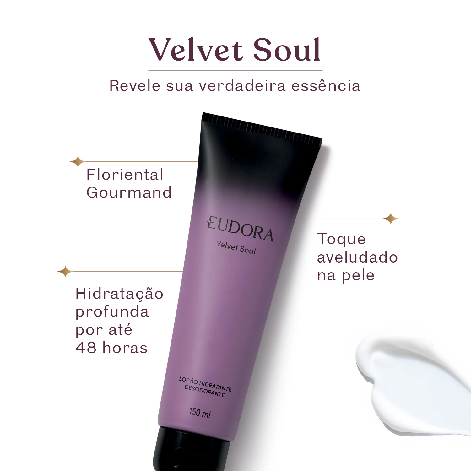 Eudora Velvet Soul Loção Hidratante Desodorante Corporal 150Ml 2