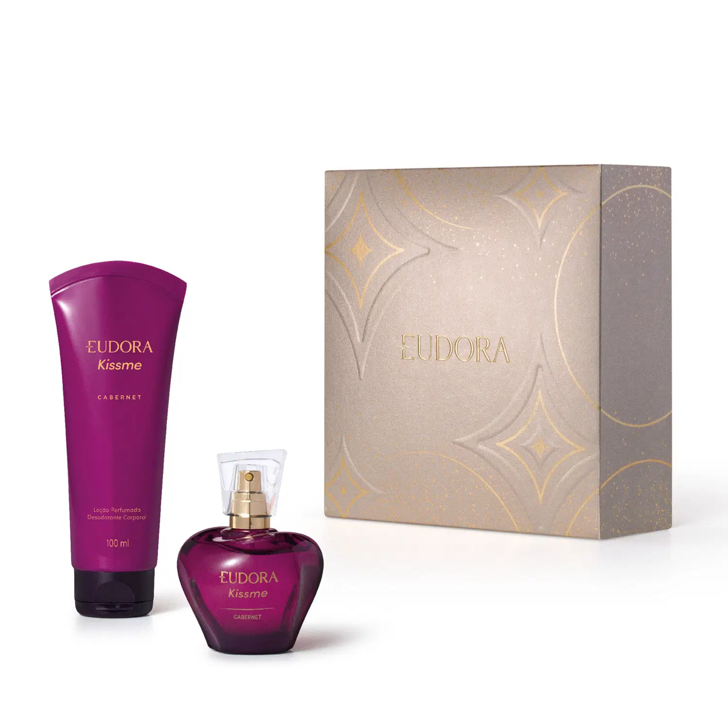 Kit Presente Natal Eudora Kiss Me Cabernet (2 Itens) 2