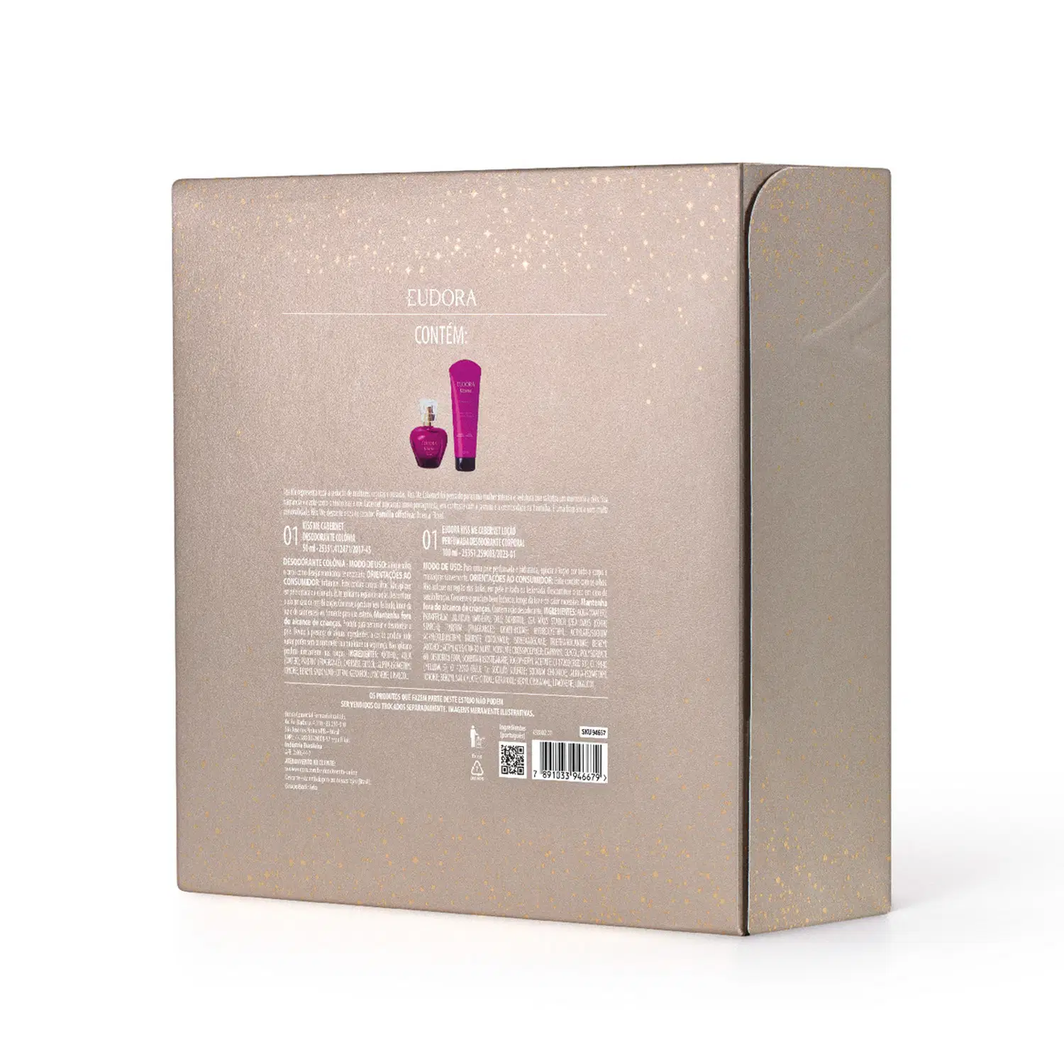 Kit Presente Natal Eudora Kiss Me Cabernet (2 Itens) 3