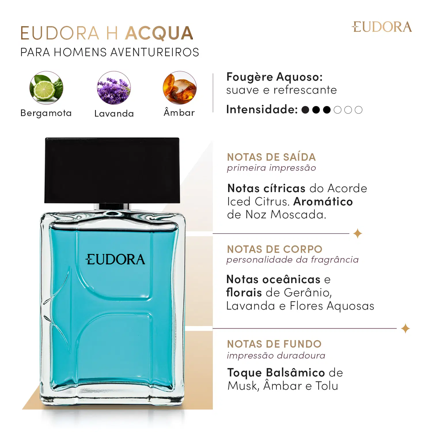 Eudora H Acqua Desodorante Colônia 100Ml 2