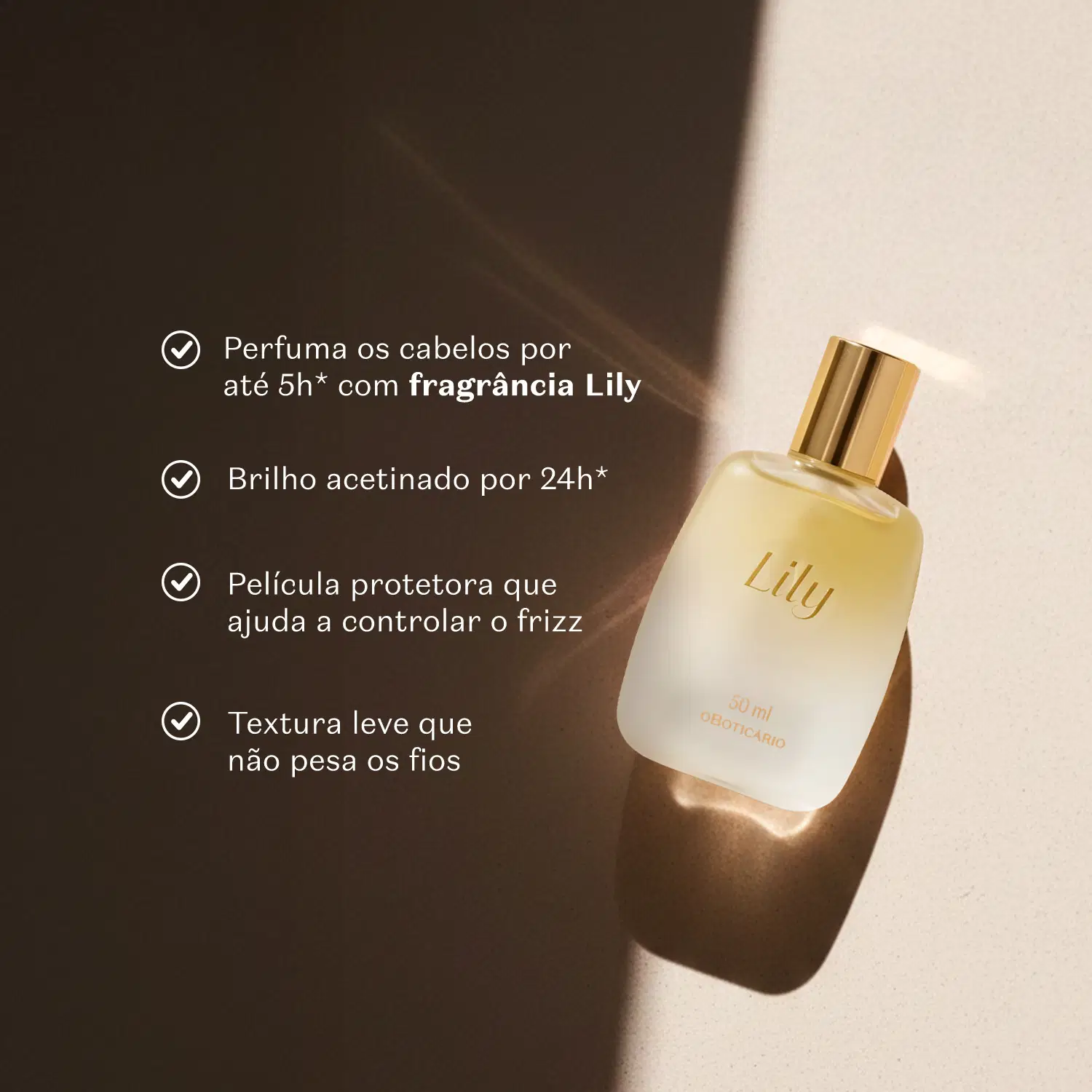 Spray Perfumado Para Cabelos Hair Mist Lily 50Ml 3